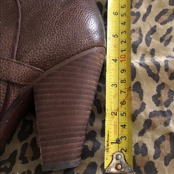 Sam Edelman size 8 brown/ cognac knee high brown stacked heel boots - Picture 6 of 16